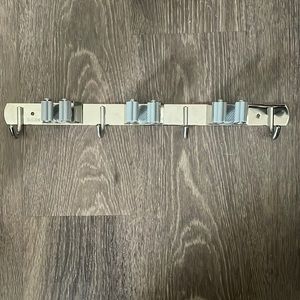 Broom/ Mop holder mounted, with hooks